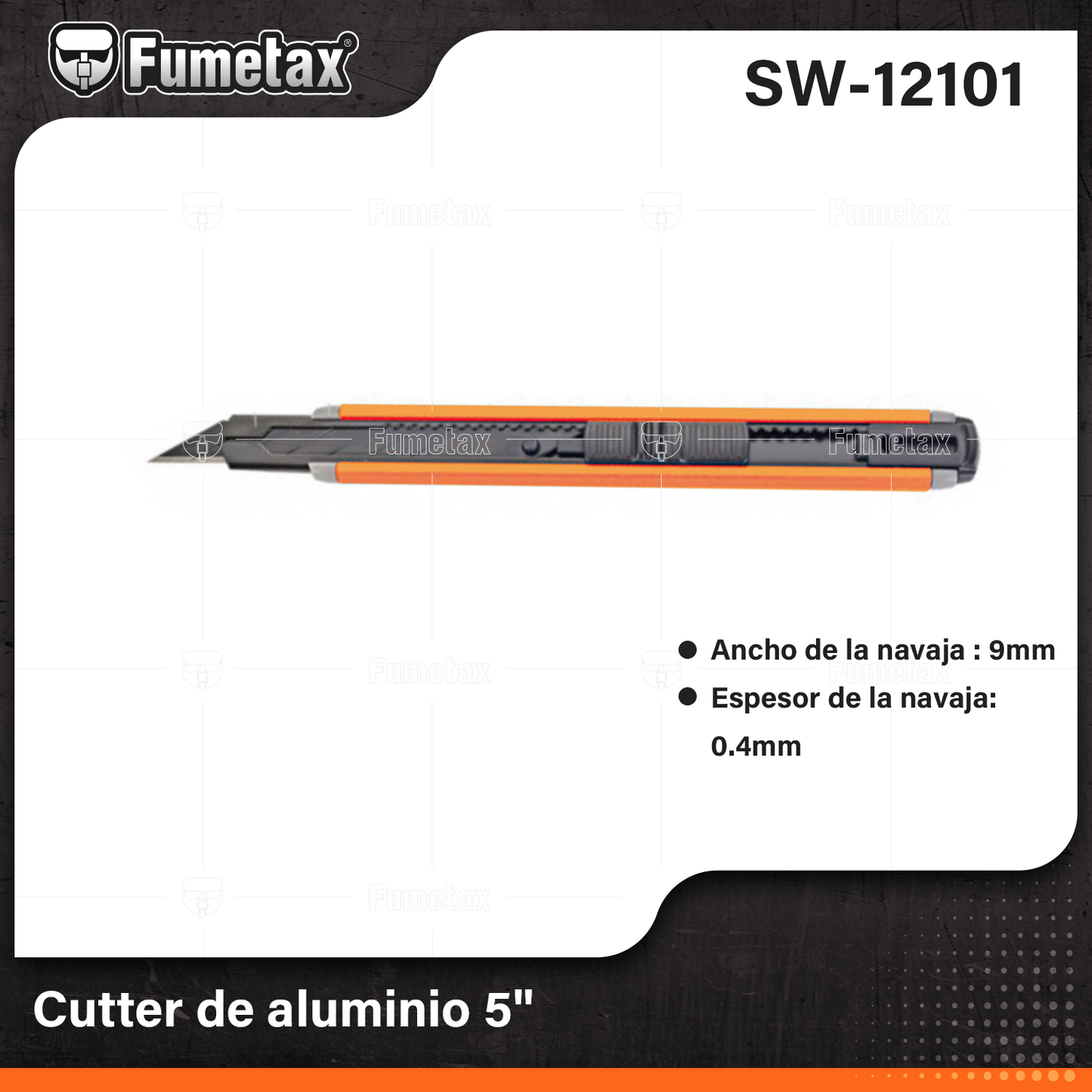 SW-12101-(Caja master 1 CTN=288 SKU)-(MOQ 24 SKU)-Cutter de aluminio
Largo cutter: 5"(145mm)