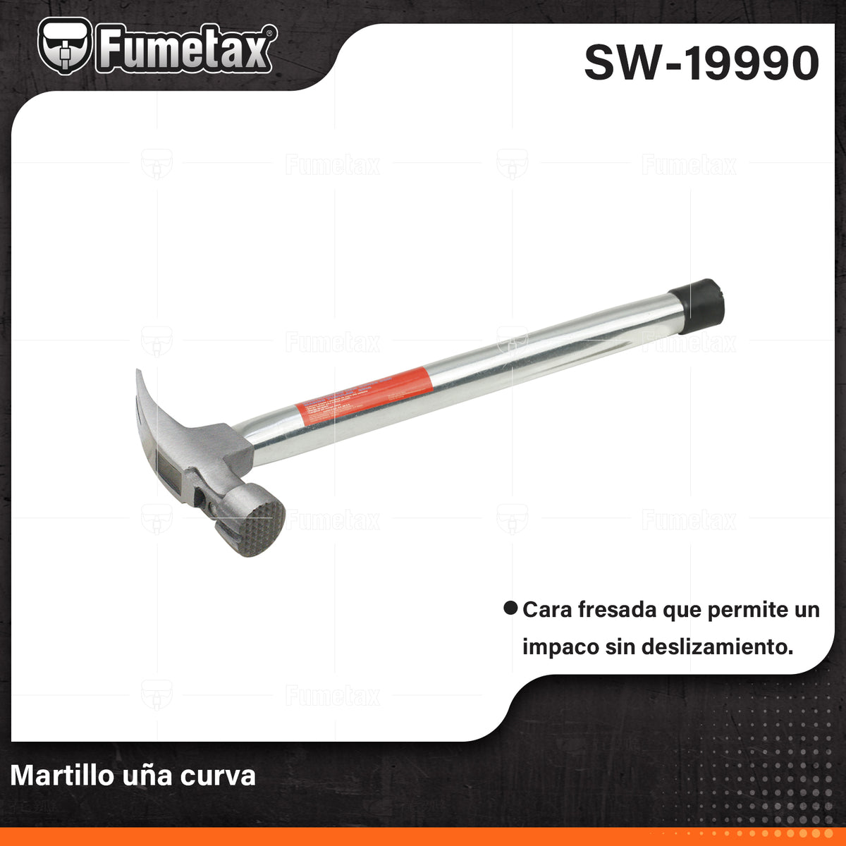 SW-19990-(Caja master 1 CTN=24 SKU)-(MOQ 1 SKU)-Martillo uña recta
Cabeza de acero