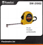 SW-21002 (Caja master 120)(MOQ 12 pzs=1 caja) Flexómetro 3m