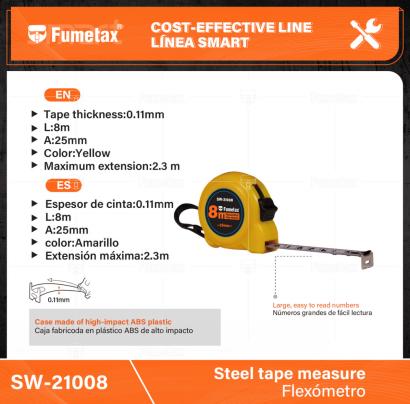 SW-21008-(Caja master 1 CTN=36 SKU)-(MOQ 6 SKU)-Caja fabricoda en plástico ABS de alto impacto
Espesor de cinta:0.11mm