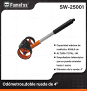 SW-25001 (Caja master 10)(MOQ 1 pz=1 caja) Odómetros,doble rueda de 4