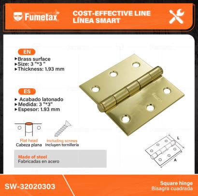 SW-32020303-(Caja master 1 CTN=100 SKU)-(MOQ 10 SKU)-Fabricada en acero
Cabeza plana