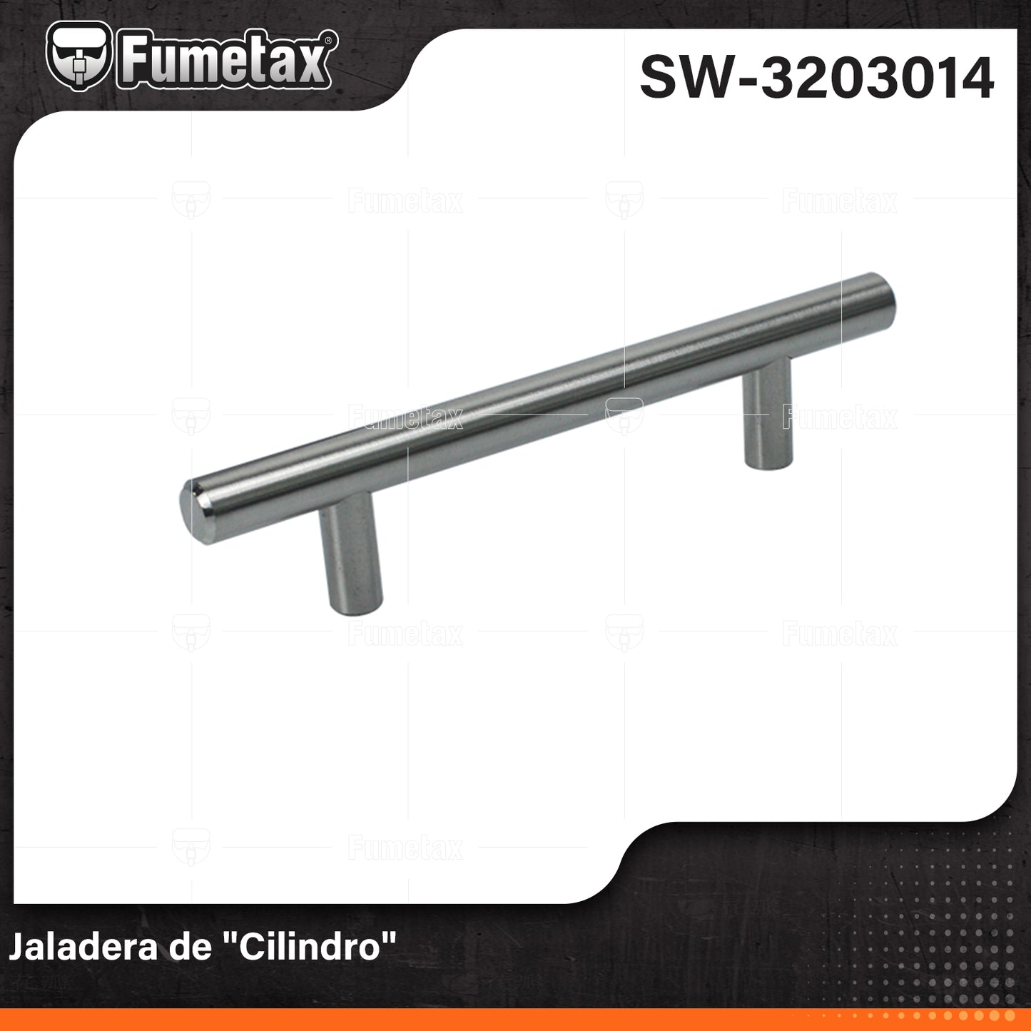 SW-3203014 (Caja master 100)(MOQ 1pz=1etiqueta) Jaladera de "Cilindro"