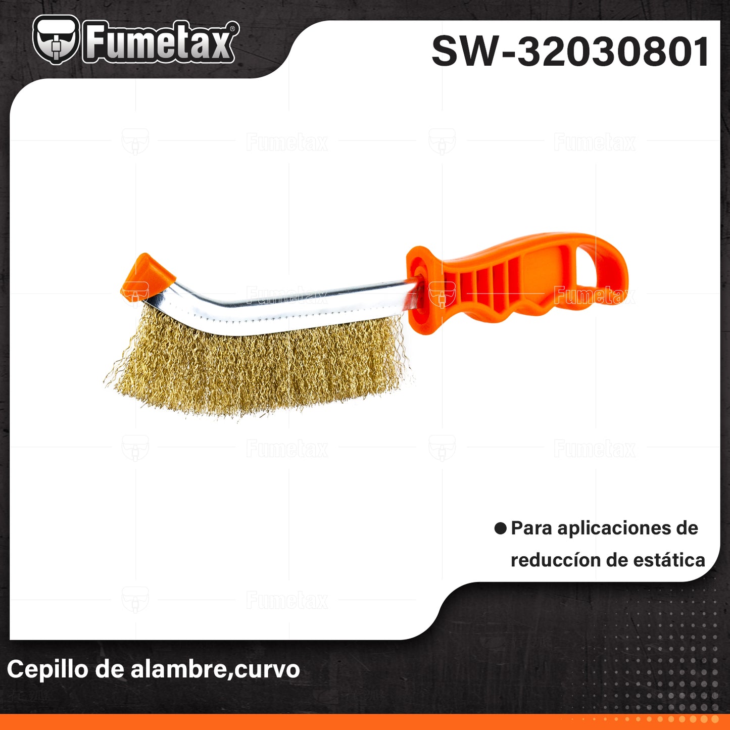 SW-32030801-(Caja master 1 CTN=96 SKU)-(MOQ 12 SKU)-Cerdas de acero latonado (anti-chispa)
Mango de plástico con diseño ergonómico