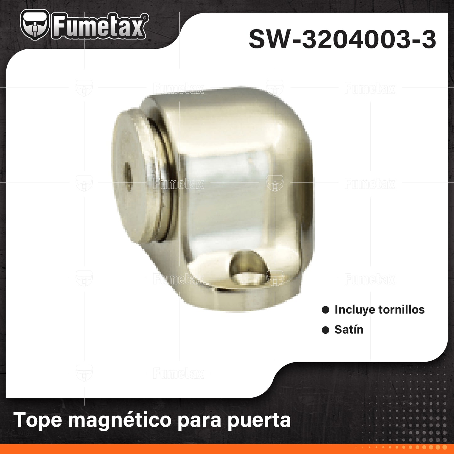 SW-3204003-3 (Caja master 200)(MOQ 1pz=1etiqueta) Tope magnético para puerta