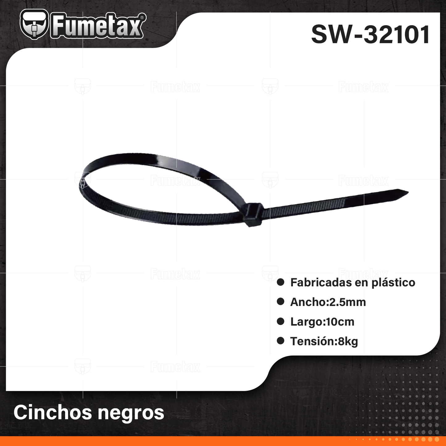 SW-32101 (Caja master 500 bolsa)(MOQ 1bolsa=100pzs) Cinchos negros