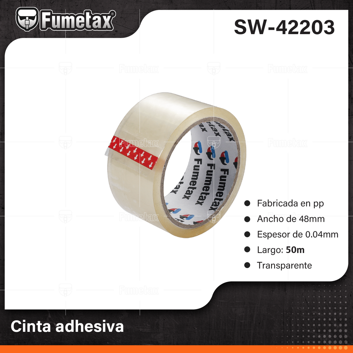 SW-42203-(Caja master 1 CTN=60 SKU)-(MOQ 6 SKU)-Fabricada en PP
Ancho de 48mm