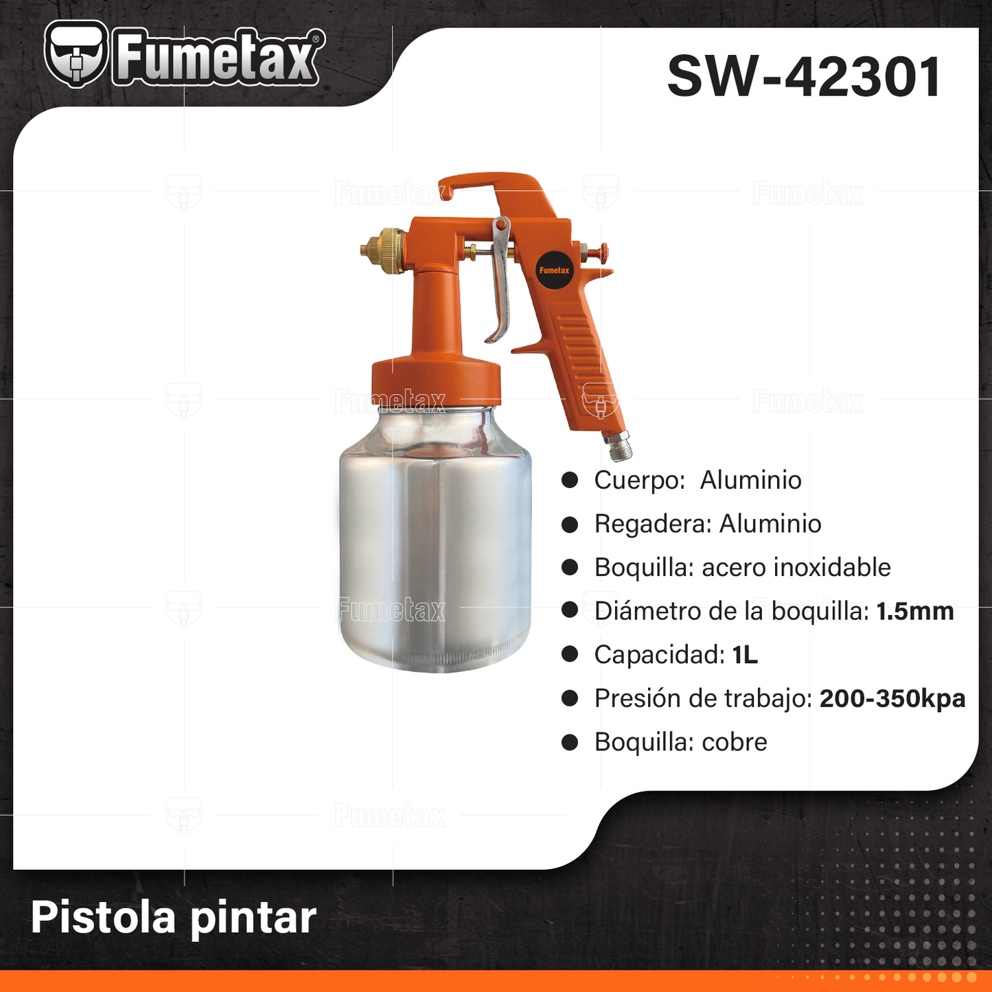SW-42301-(Caja master 1 CTN=20 SKU)-(MOQ 1 SKU)-Cuerpo: Aluminio
Regadera: Aluminio