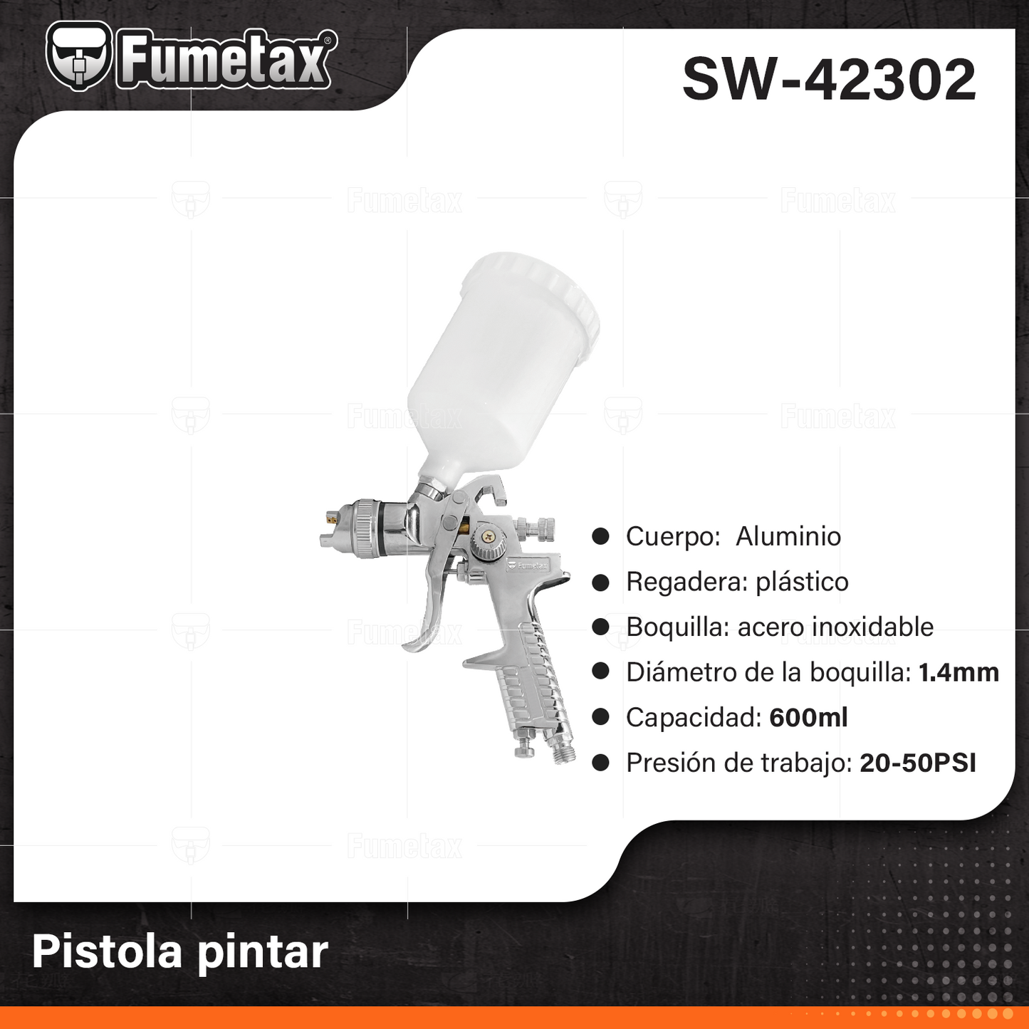 SW-42302-(Caja master 1 CTN=20 SKU)-(MOQ 1 SKU)-Cuerpo: Aluminio
Regadera: plástico