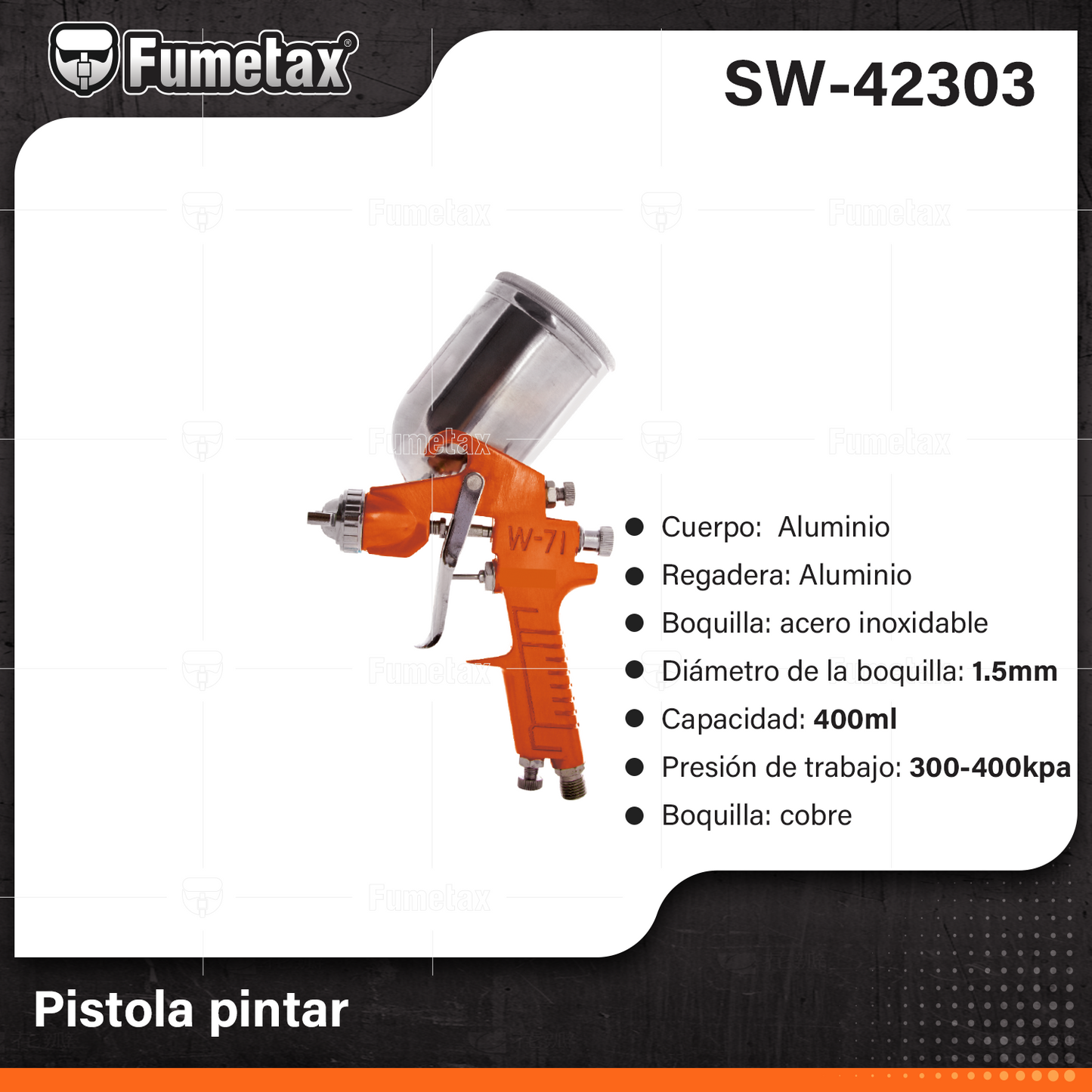 SW-42303-(Caja master 1 CTN=20 SKU)-(MOQ 1 SKU)-Cuerpo: Aluminio
Regadera: Aluminio