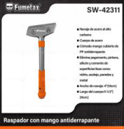 SW-42311 (Caja master 60)(MOQ 1 pz=1 Blíster) Raspador con mango antiderrapante