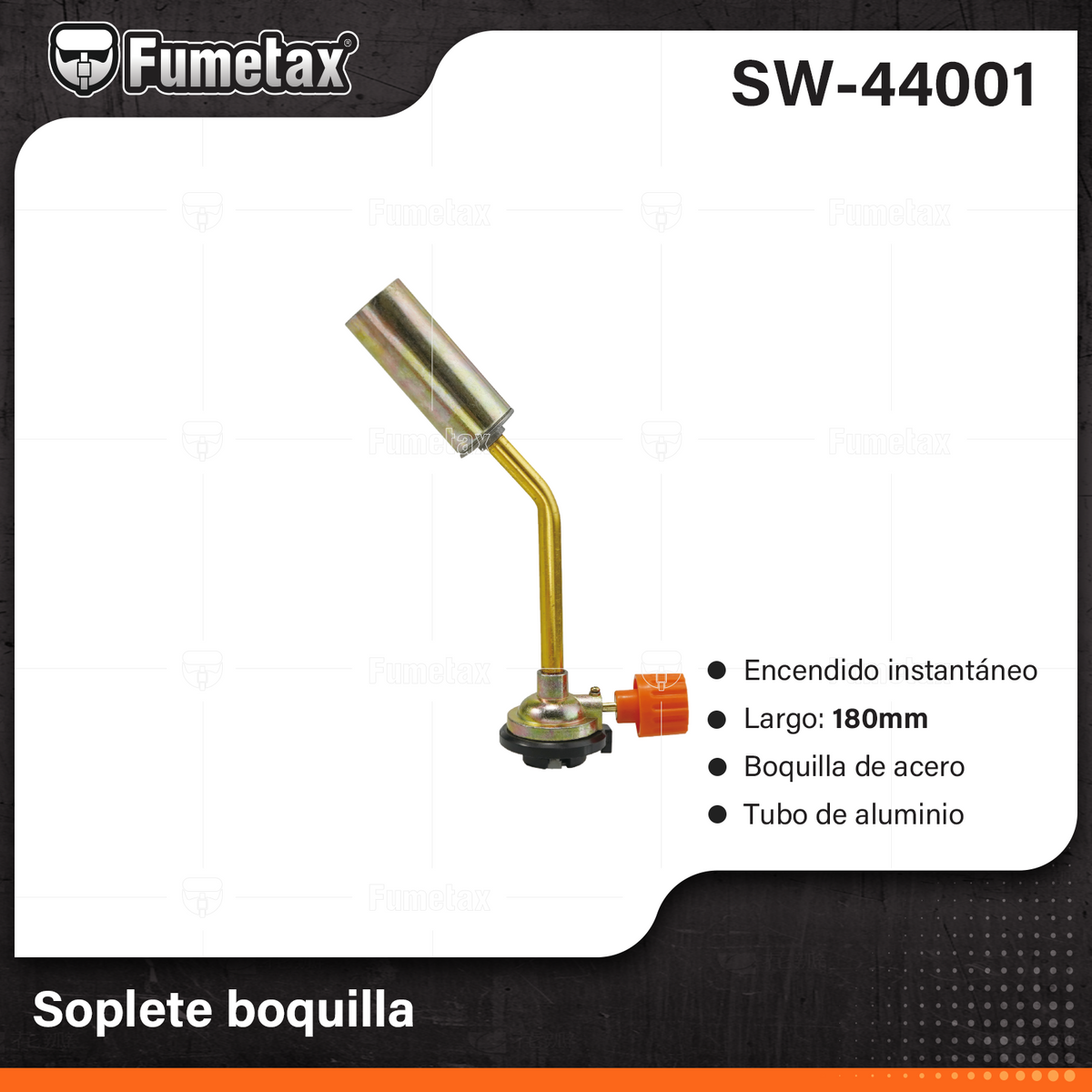 SW-44001-(Caja master 1 CTN=100 SKU)-(MOQ 10 SKU)-1/4" de vuelta
Boquilla de acero, tubo y cuerpo de aluminio