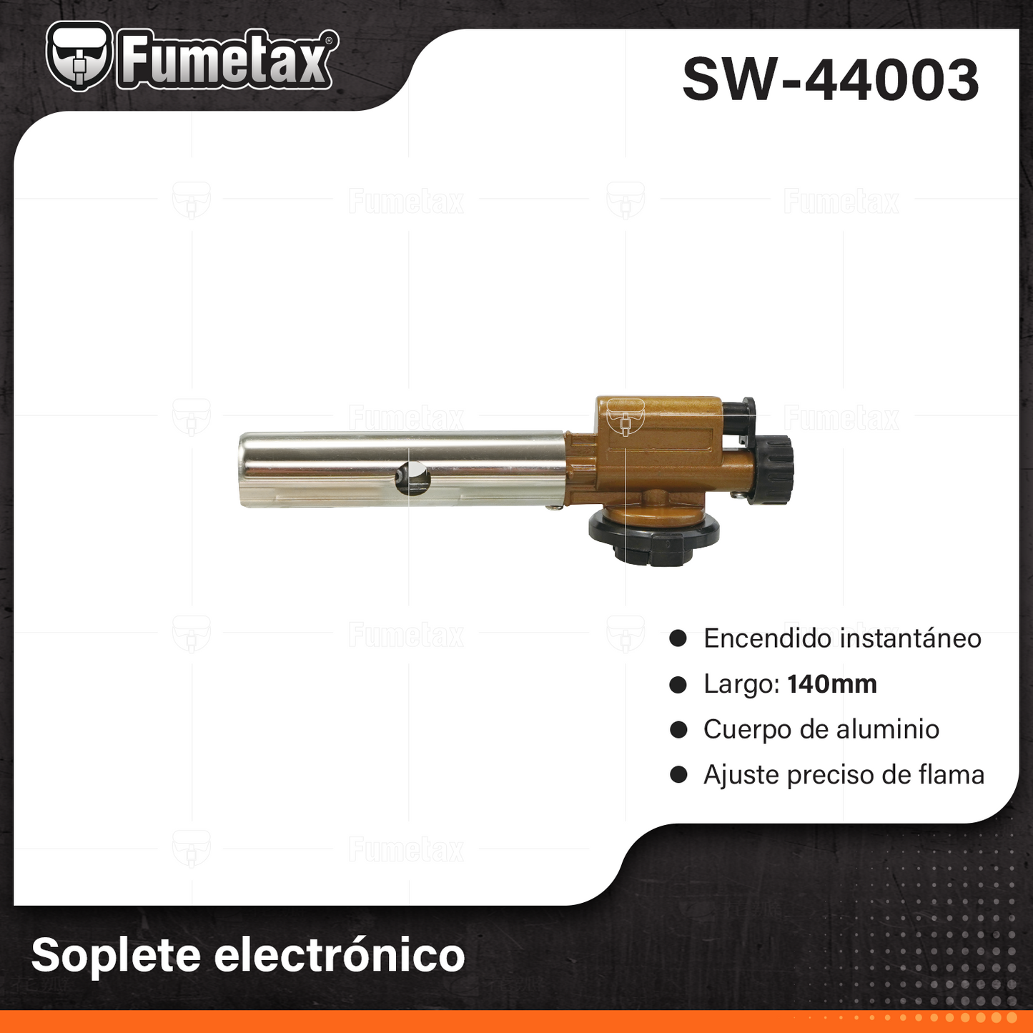 SW-44003 (Caja master 100)(MOQ 1pz=1blister) Soplete electrónico