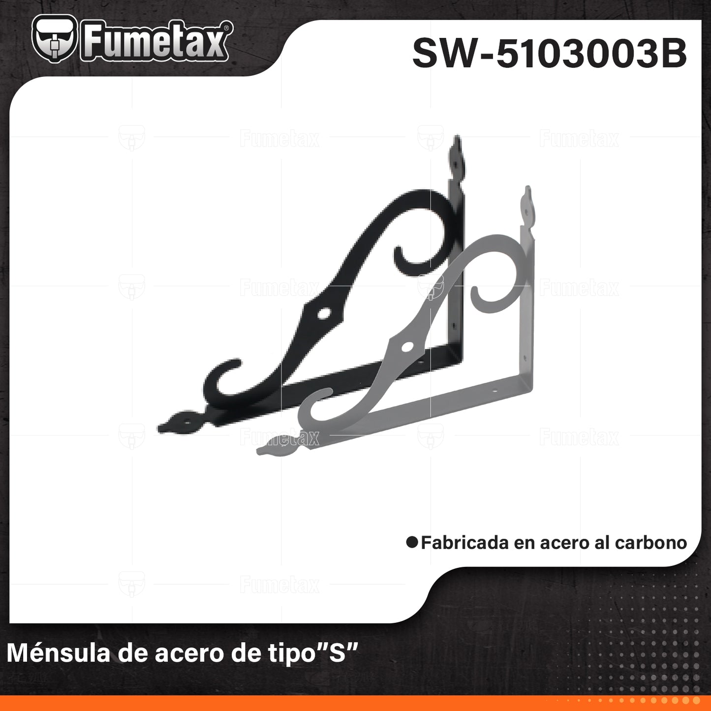 SW-5103003B (Caja master 100)(MOQ 1pz=1etiqueta) Ménsula de acero de tipo”S”