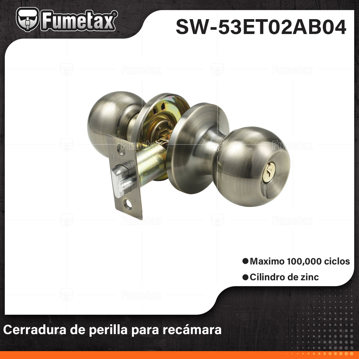 SW-53ET02AB04-(Caja master 1 CTN=24 SKU)-(MOQ 1 SKU)-Para recámara
Mecanismo tubular con cilindro metálico