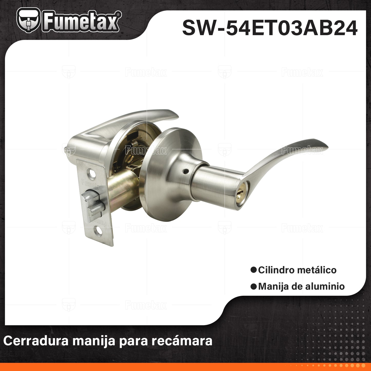 SW-54ET03AB24 (Caja master 24)(MOQ 1pz=1blister) "Cerradura manija para recámara"