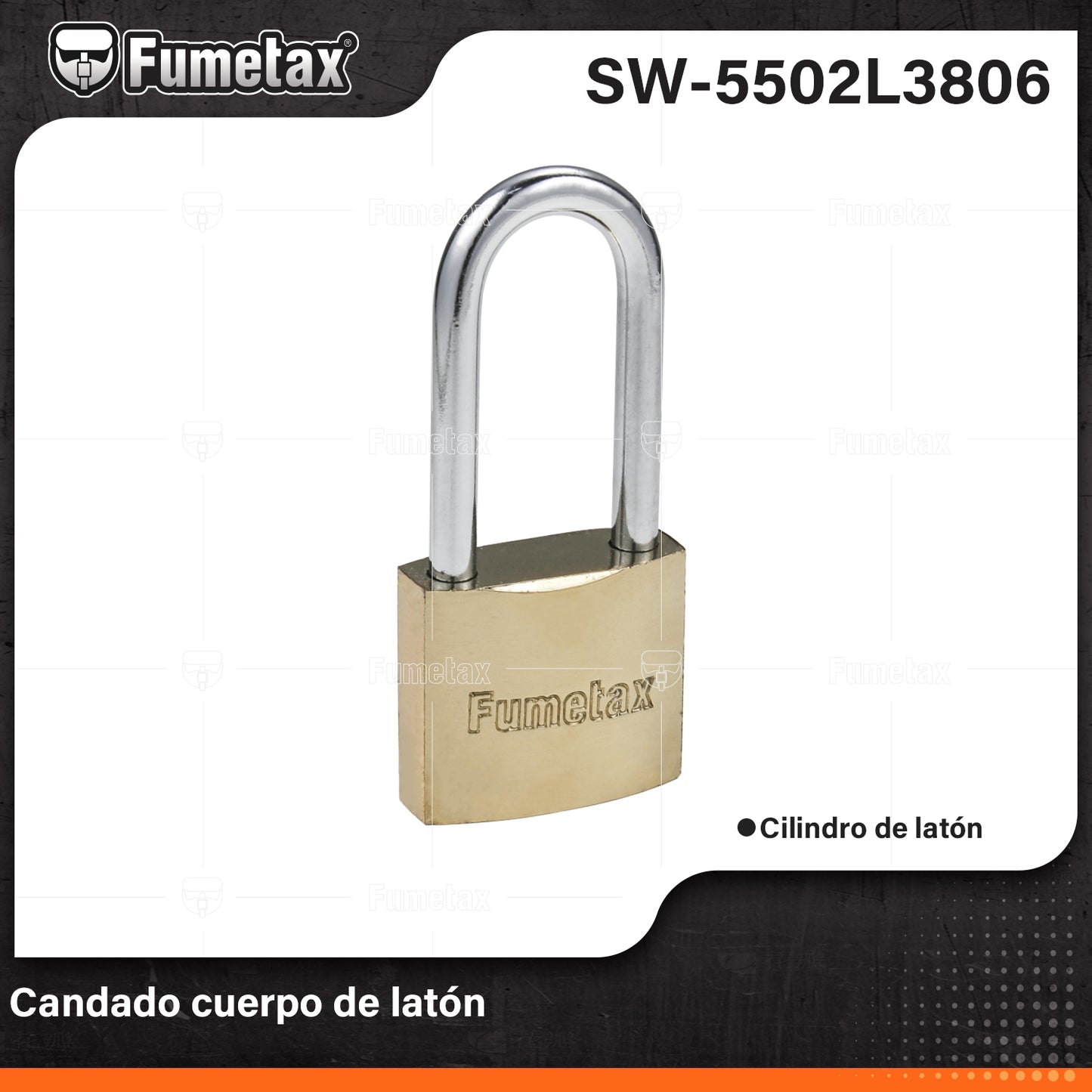 SW-5502L3806 (Caja master 120)(MOQ 1pz=1tarjet) Candado cuerpo de latón