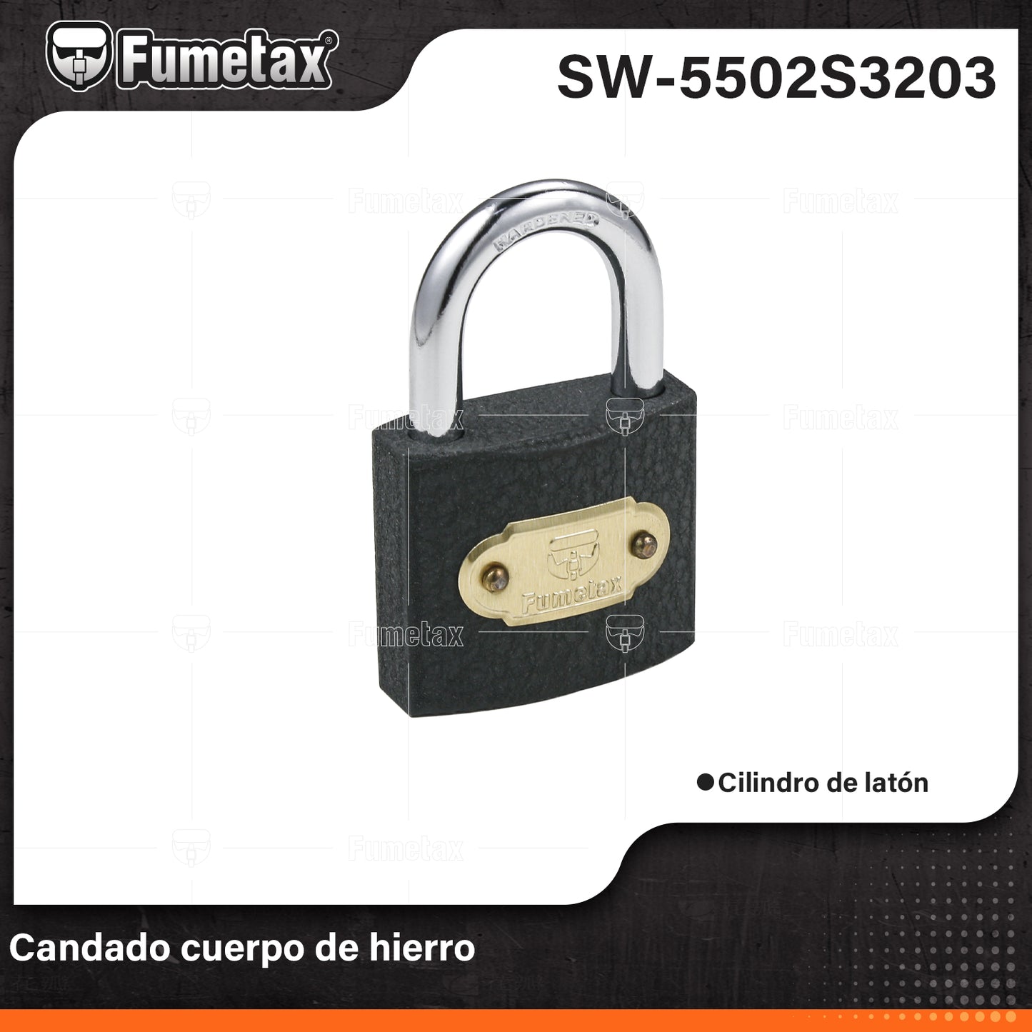 SW-5502S3203 (Caja master 240)(MOQ 1pz=1tarjet) Candado cuerpo de hierro