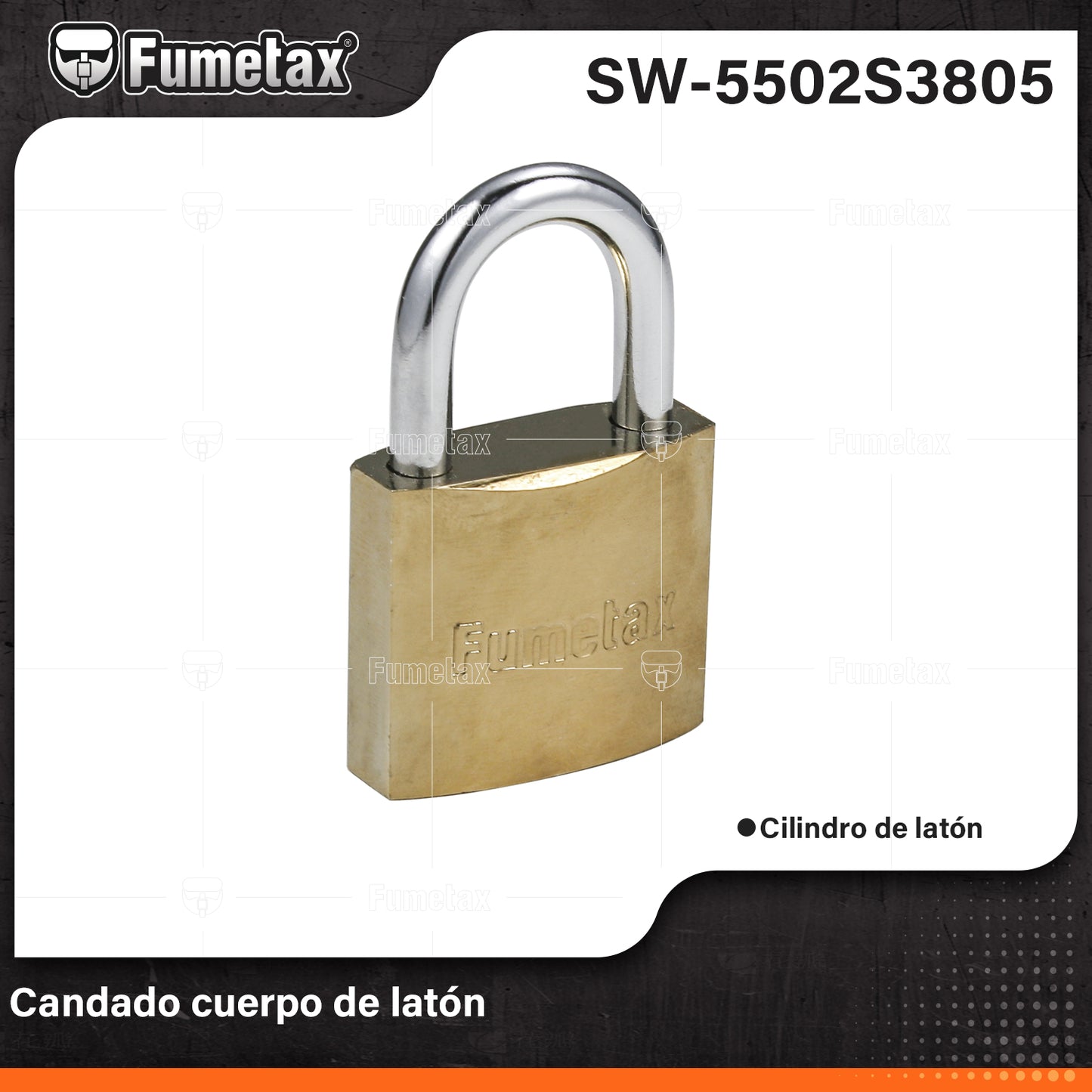 SW-5502S3805 (Caja master 120)(MOQ 1pz=1tarjet) Candado cuerpo de latón