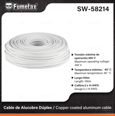 SW-58214-(Caja master 1 CTN=5 SKU)-(MOQ 1 SKU)-Cable eléctricoCable flexible resistente a dobleces