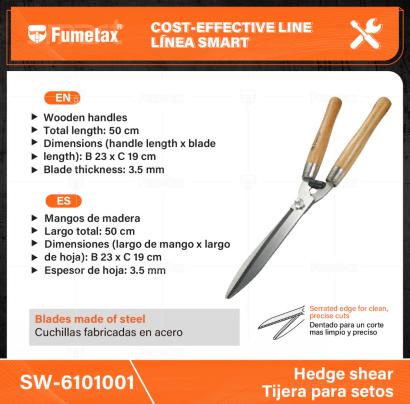 SW-6101001-(Caja master 1 CTN=12 SKU)-(MOQ 1 SKU)-Cuchillas fabricadas en acero
Mangos de madera