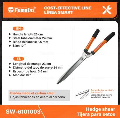 SW-6101003-(Caja master 1 CTN=12 SKU)-(MOQ 1 SKU)-Cuchillas fabricadas en acero
Longitud de mango 23cm