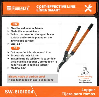 SW-6101004-(Caja master 1 CTN=12 SKU)-(MOQ 1 SKU)-Cuchillas fabricadas en acero
Diámetro del tubo de acero 24mm