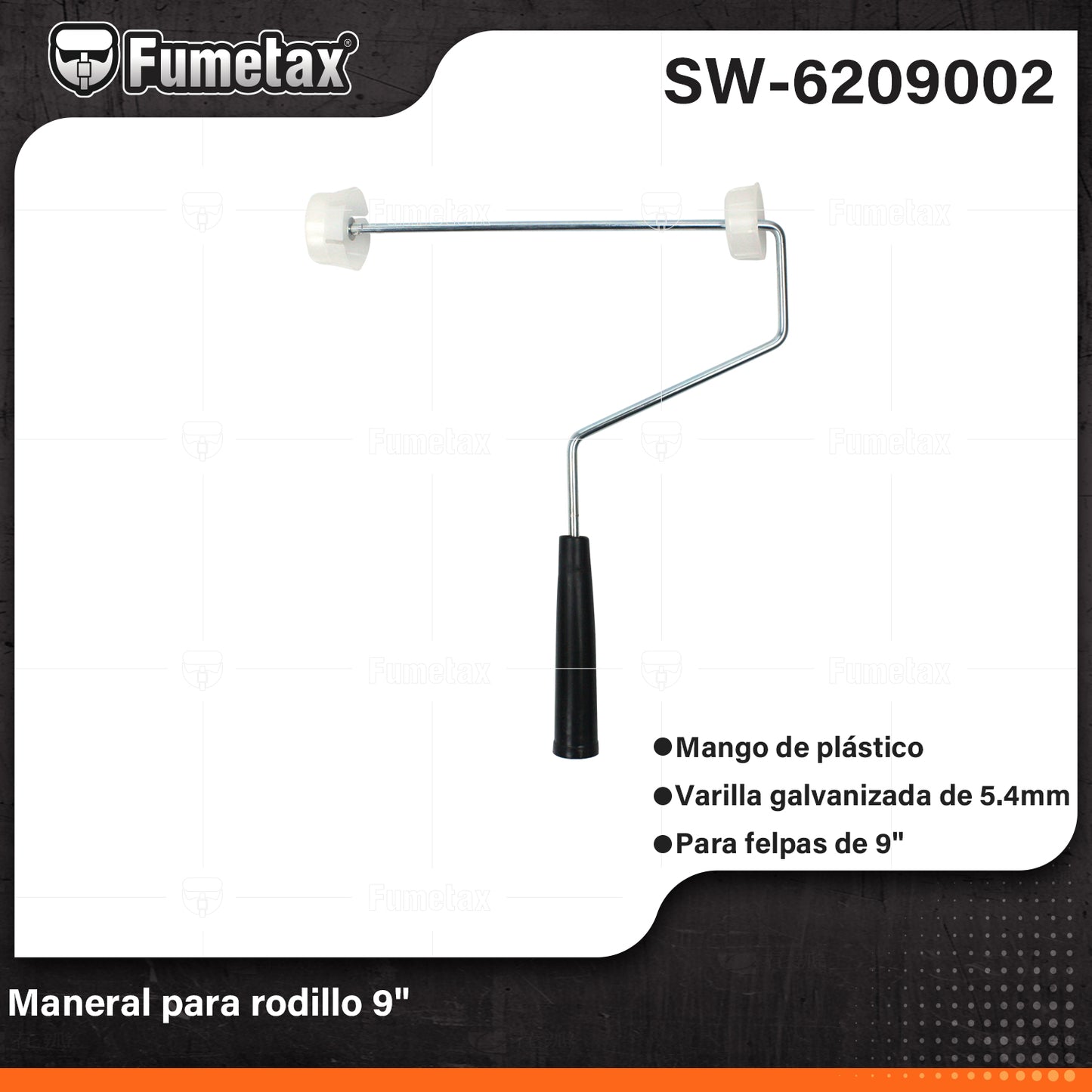 SW-6209002 (Caja master 50)(MOQ 1pz=1etiqueta) Maneral para rodillo 9