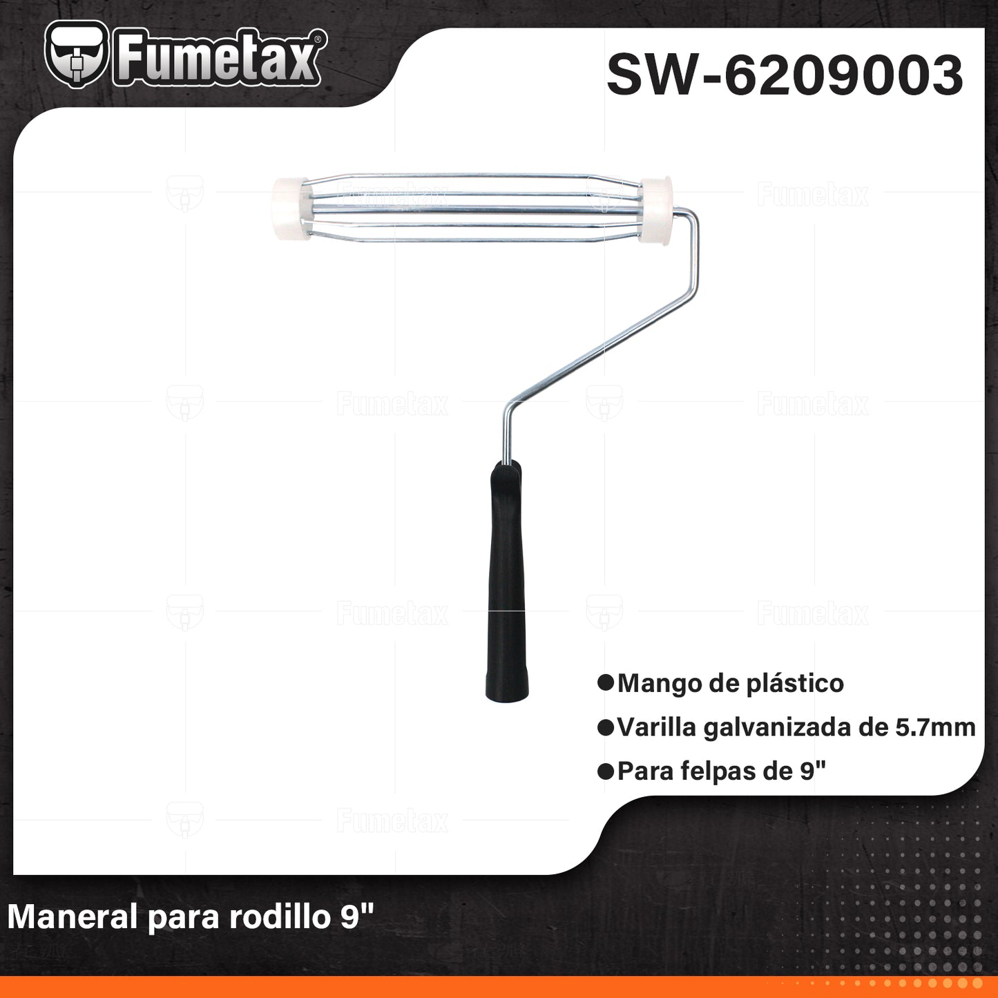 SW-6209003 (Caja master 50)(MOQ 1pz=1etiqueta) Maneral para rodillo 9