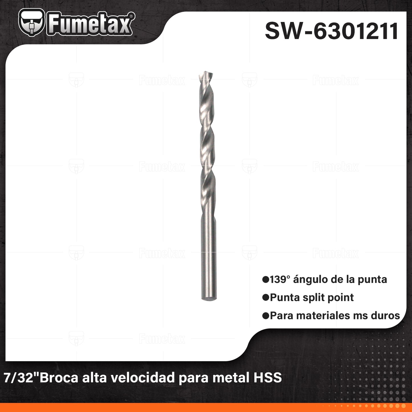 SW-6301211-(Caja master 1 CTN=240 SKU)-(MOQ 1 SKU)-Brocas para metal HSS
135° ángulo de la punta