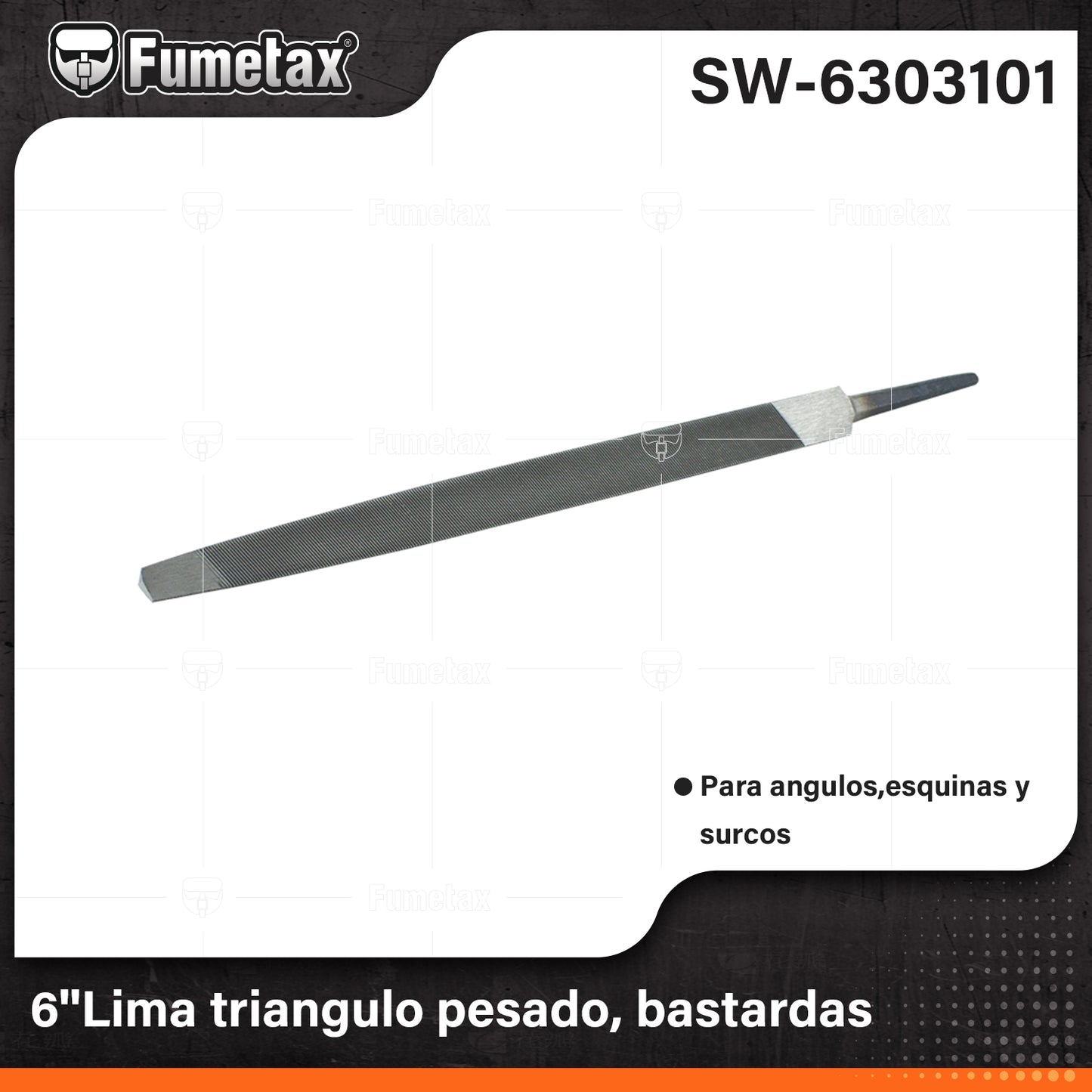 SW-6303101 (Caja master 200)(MOQ 10pzs=1bolsa) 6 Lima triangulo pesado, bastardas