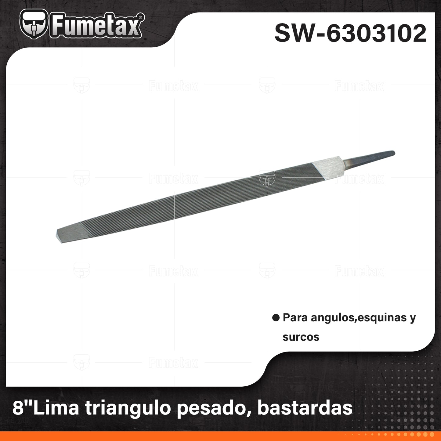 SW-6303102 (Caja master 100)(MOQ 10pzs=1bolsa) 8 Lima triangulo pesado, bastardas