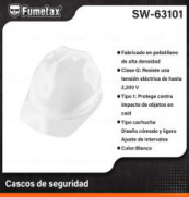 SW-63101 (Caja master 30)(MOQ 30 pzs=1 Caja) Cascos de seguridad