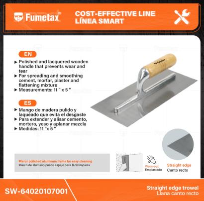 SW-64020107001-(Caja master 1 CTN=60 SKU)-(MOQ 6 SKU)-Marco de aluminio pulido espejo para fácil limpieza
Mango de madera pulido y laqueado que evita el desgaste