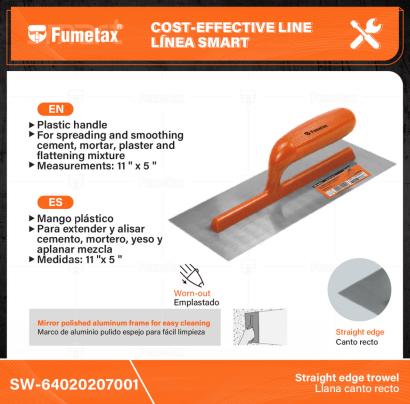 SW-64020207001-(Caja master 1 CTN=60 SKU)-(MOQ 6 SKU)-Marco de aluminio pulido espejo para fácil limpieza
Mango plástico