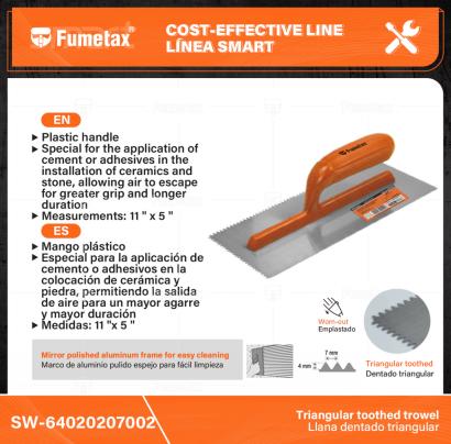 SW-64020207002-(Caja master 1 CTN=60 SKU)-(MOQ 6 SKU)-Marco de aluminio pulido espejo para fácil limpieza
Mango plástico