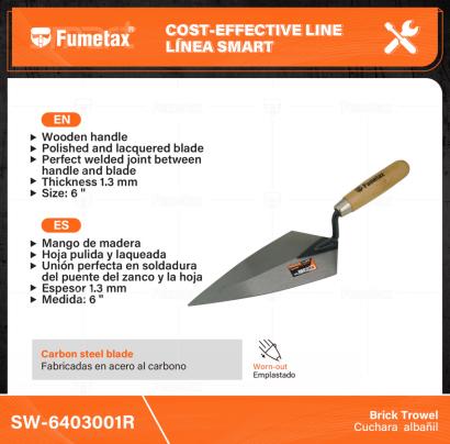SW-6403001R-(Caja master 1 CTN=60 SKU)-(MOQ 12 SKU)-Fabricadas en acero al carbono
Mango de madera