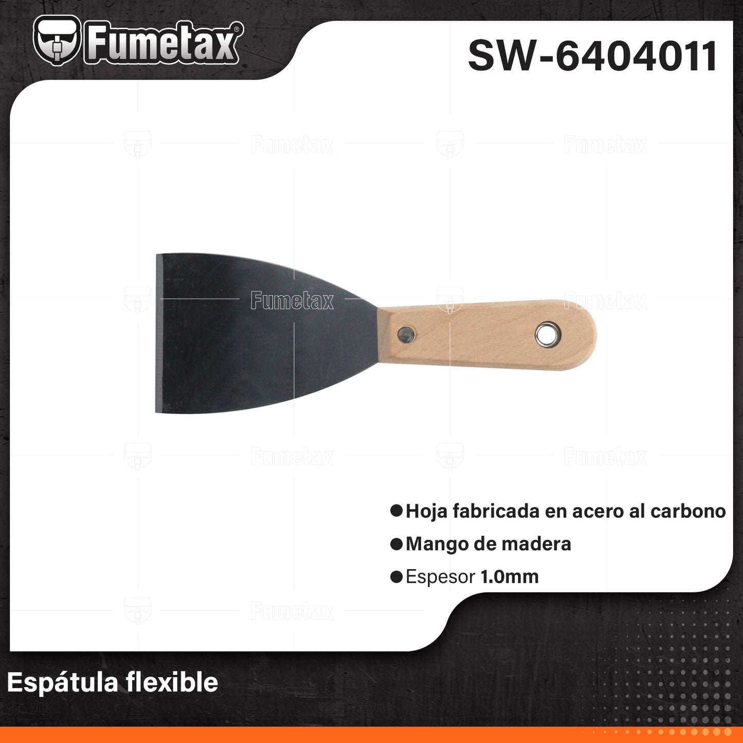 SW-6404011-(Caja master 1 CTN=240 SKU)-(MOQ 12 SKU)-Hoja fabricada en acero al carbono
Hojas a lo largo dei mango para mayor resistencia
