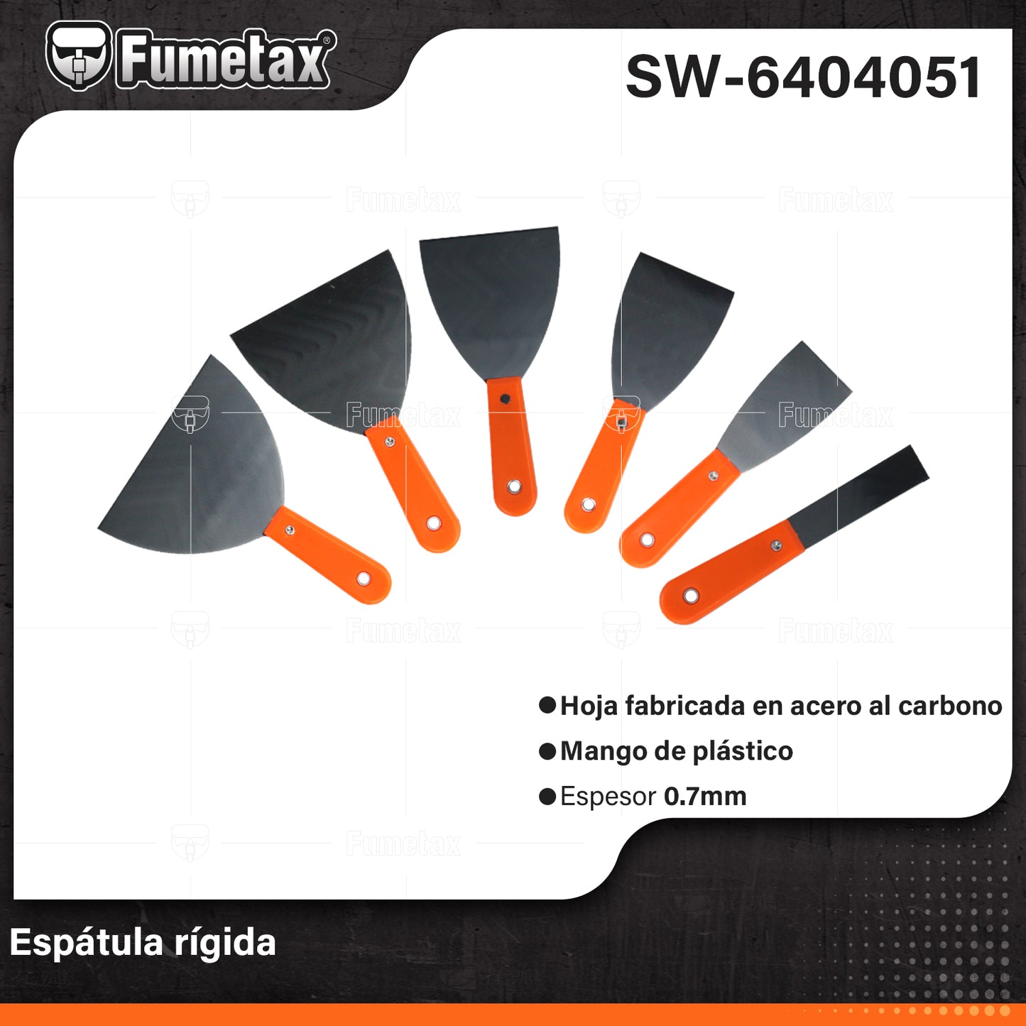 SW-6404051 (Caja master 240)(MOQ 1pz=1etiqueta) Espátula rígida