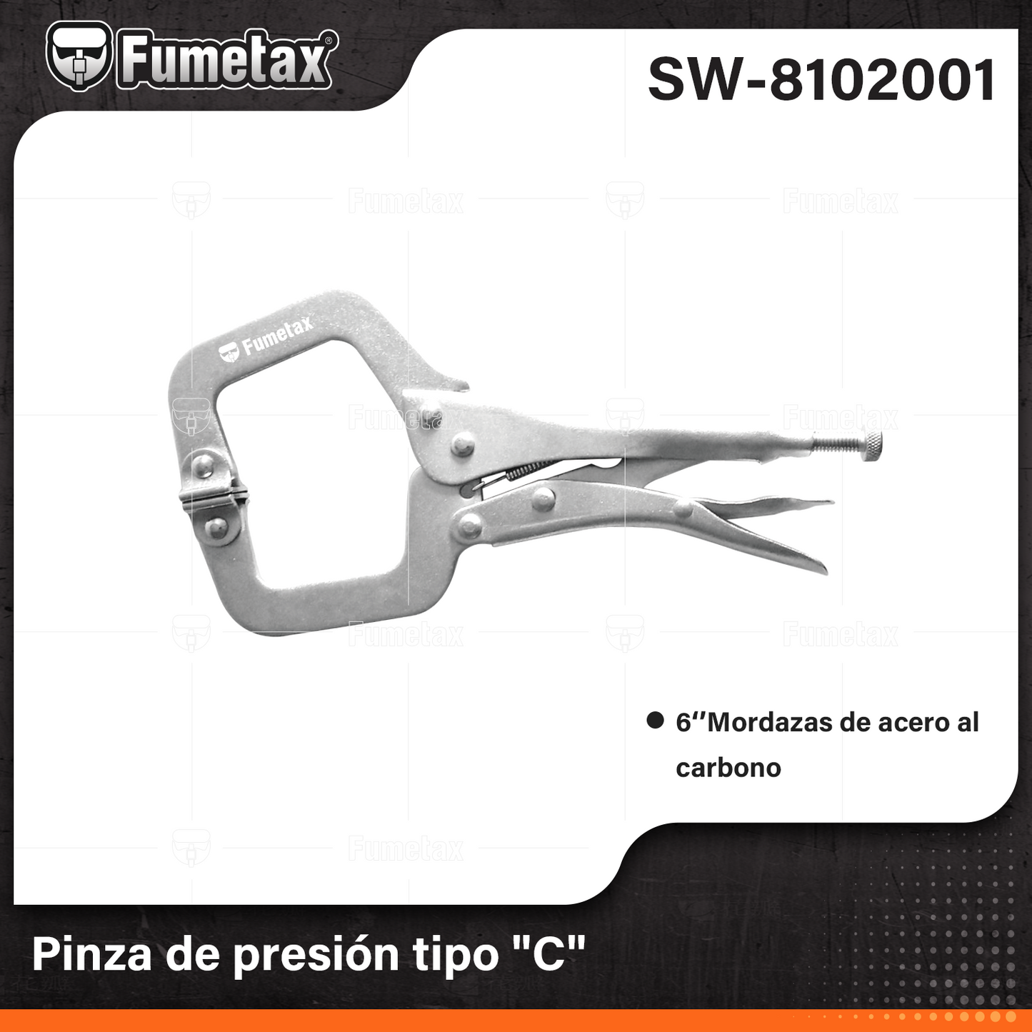 SW-8102001-(Caja master 1 CTN=72 SKU)-(MOQ 12 SKU)-Pinza de presión tipo "C"
Mordazas de acero al carbono