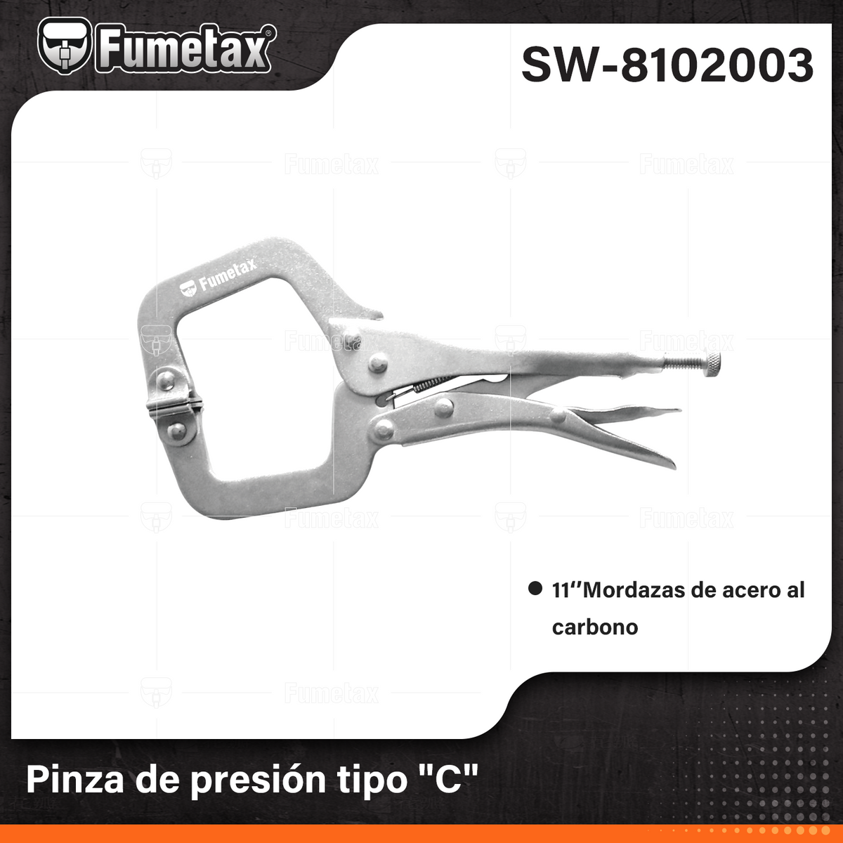 SW-8102003-(Caja master 1 CTN=24 SKU)-(MOQ 6 SKU)-Pinza de presión tipo "C"
Mordazas de acero al carbono