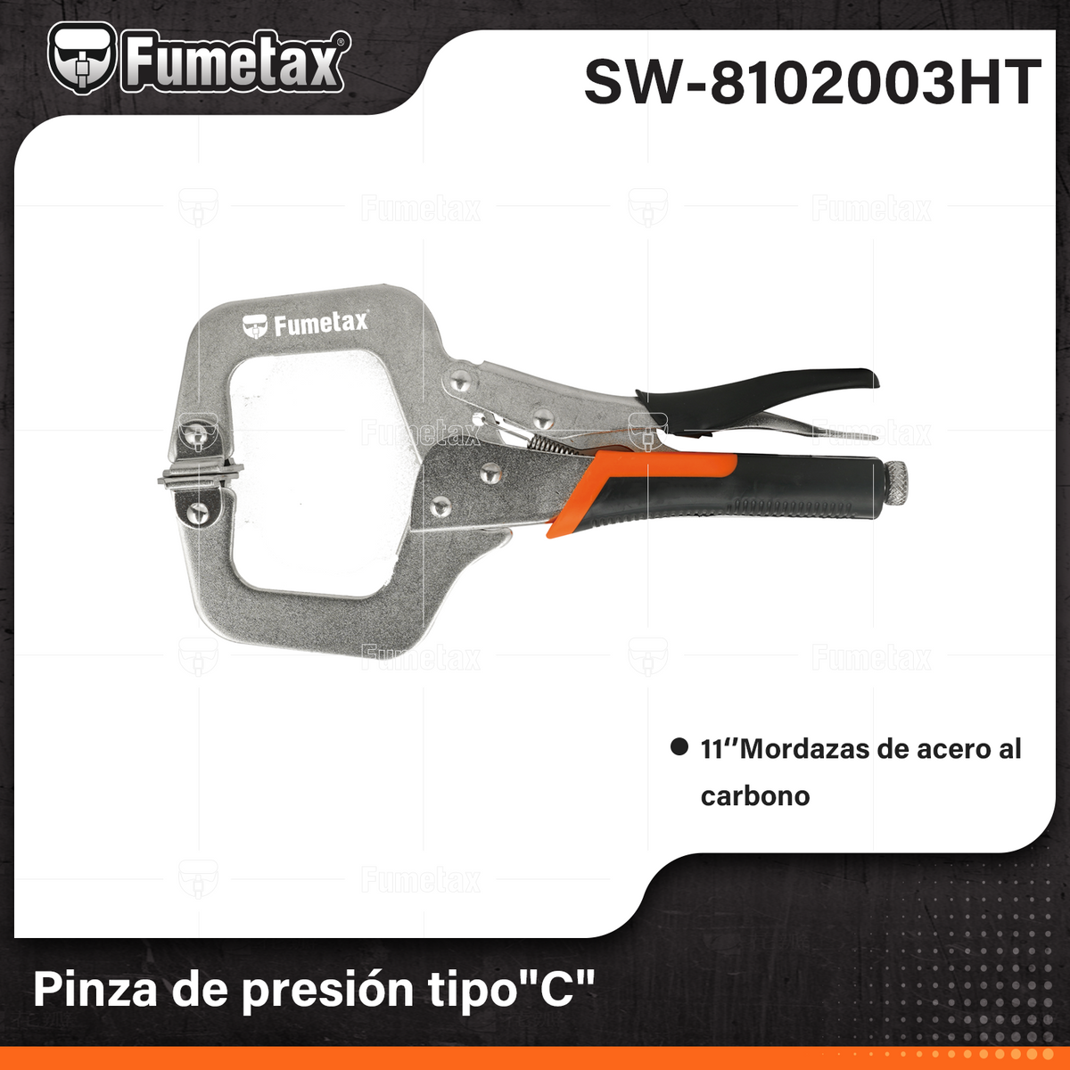 SW-8102003HT-(Caja master 1 CTN=24 SKU)-(MOQ 6 SKU)-Pinza de presión tipo"C"
Mordazas de acero al carbono