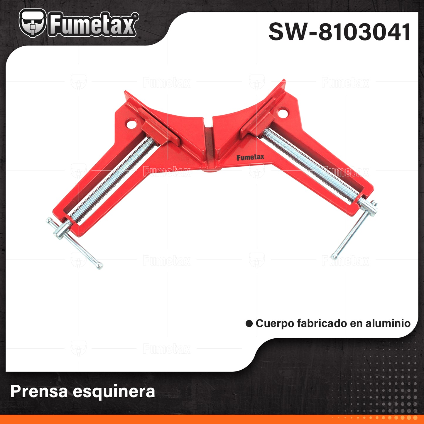 SW-8103041-(Caja master 1 CTN=144 SKU)-(MOQ 12 SKU)-Prensa esquinera
Cuerpo de aluminio resistente a la corrosión