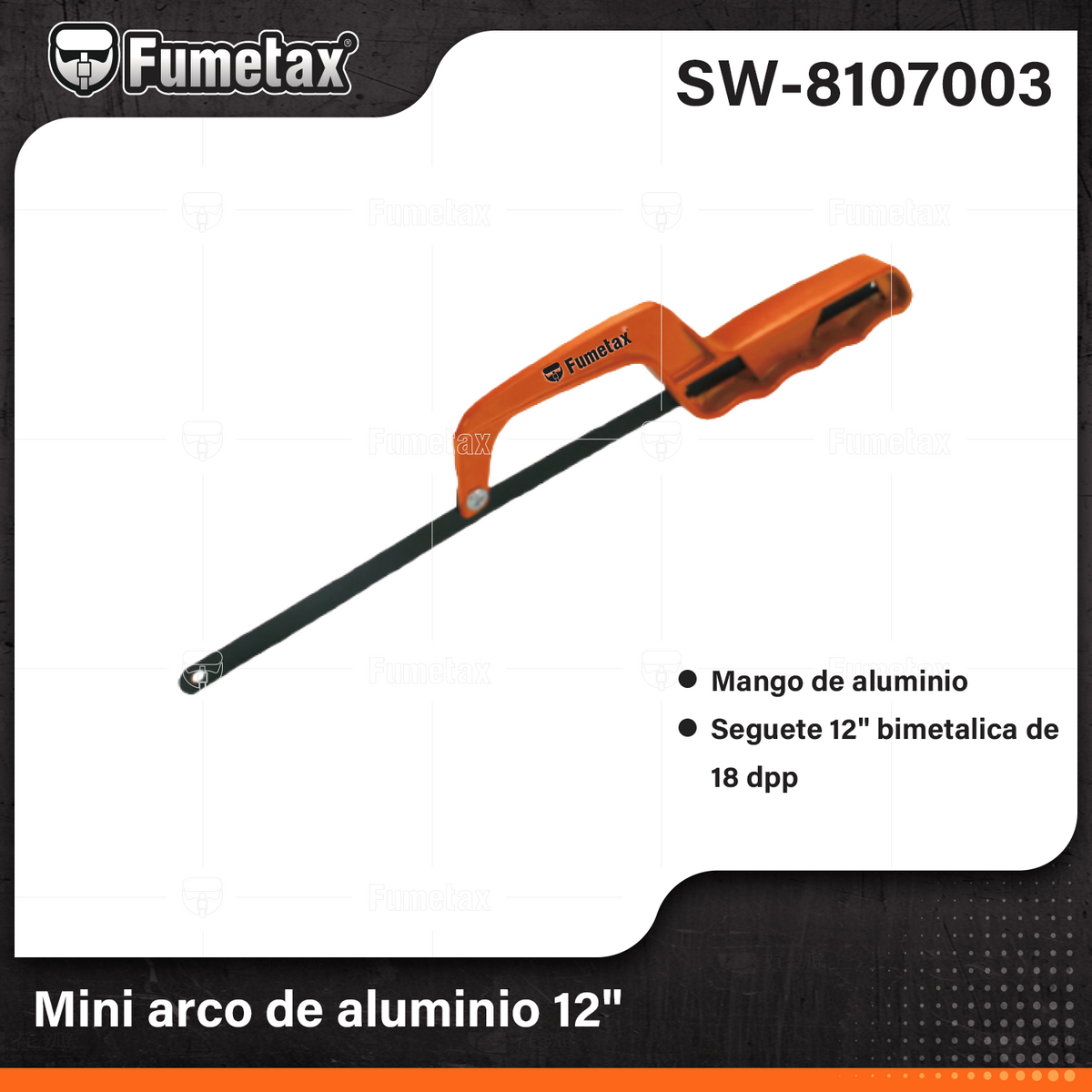 SW-8107003-(Caja master 1 CTN=120 SKU)-(MOQ 12 SKU)-Mango ergonómico para mejor agarre
Ligero y compacto para cortes en espacios reducidos