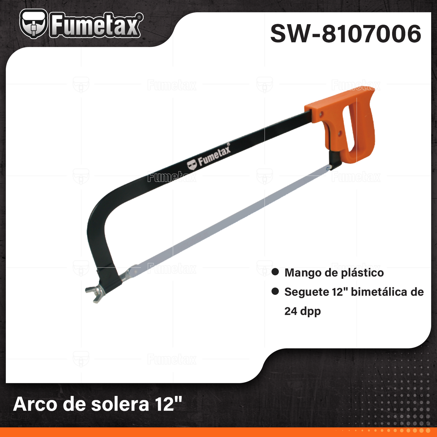 SW-8107006-(Caja master 1 CTN=48 SKU)-(MOQ 12 SKU)-Arco para segueta
Mango fabricado en ABS