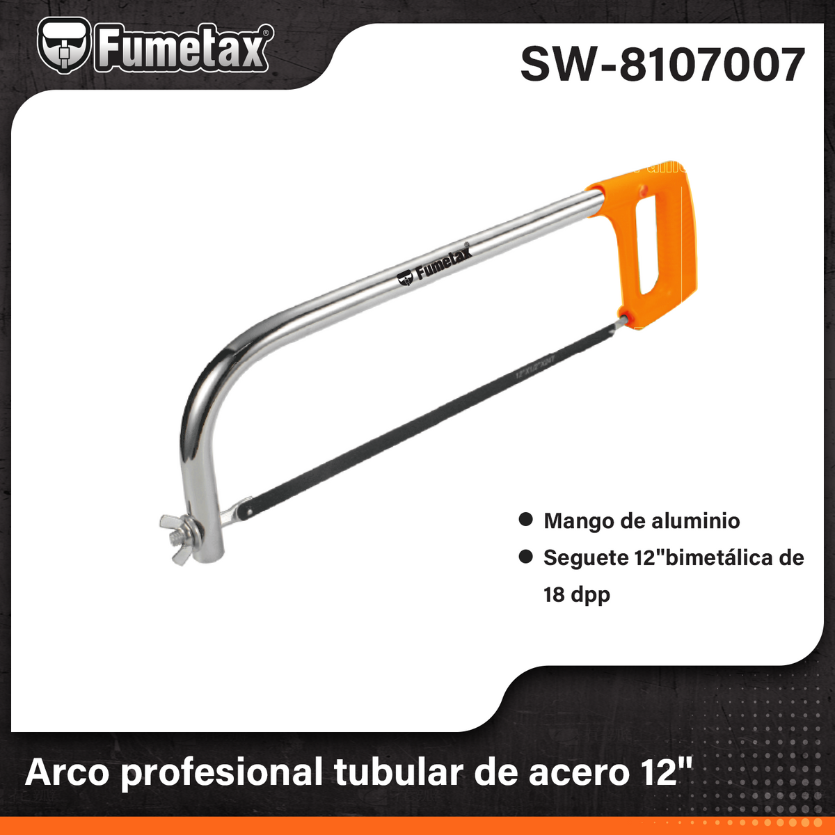 SW-8107007-(Caja master 1 CTN=48 SKU)-(MOQ 12 SKU)-Arco para segueta
Mango fabricado en ABS
