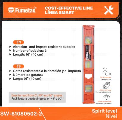 SW-81080502-2-(Caja master 1 CTN=50 SKU)-(MOQ 1 SKU)-Gotas resistentes a la abrasión y al impacto
Fácil lectura desde ángulos 0°, 45° y 90°