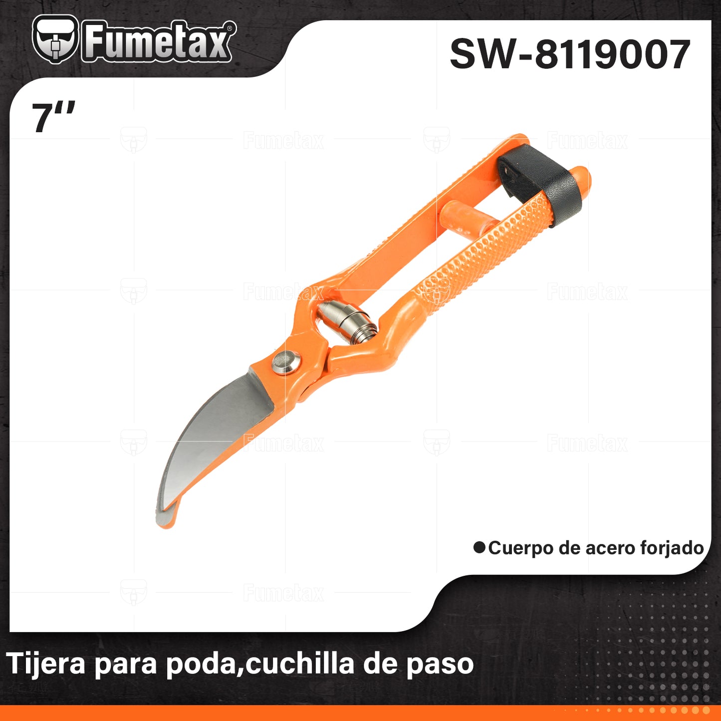 SW-8119007-(Caja master 1 CTN=60 SKU)-(MOQ 1 SKU)-Tijera forjada para poda
Cuchillas fabricadas en acero con tratamiento térmico para evitar fracturas