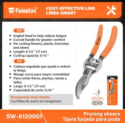SW-8120001-(Caja master 1 CTN=60 SKU)-(MOQ 1 SKU)-Cuchillas de acero al manganeso
Cabeza angulada que ayuda a reducir la fatiga