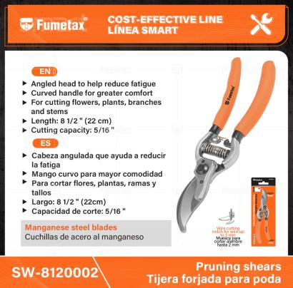 SW-8120002-(Caja master 1 CTN=60 SKU)-(MOQ 1 SKU)-Cuchillas de acero al manganeso
Cabeza angulada que ayuda a reducir la fatiga